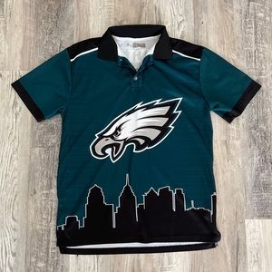 SIZE M | MENS | Philadelphia Eagles NFL Short Sleeve Polo Shirt | Green